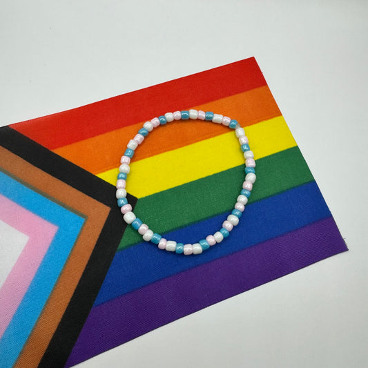 Transgender| LGBTQIA+ PRIDE month beaded bracelet