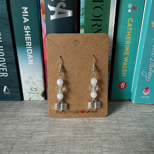 Book Lover everyday simple silver earrings| Nickel Free|