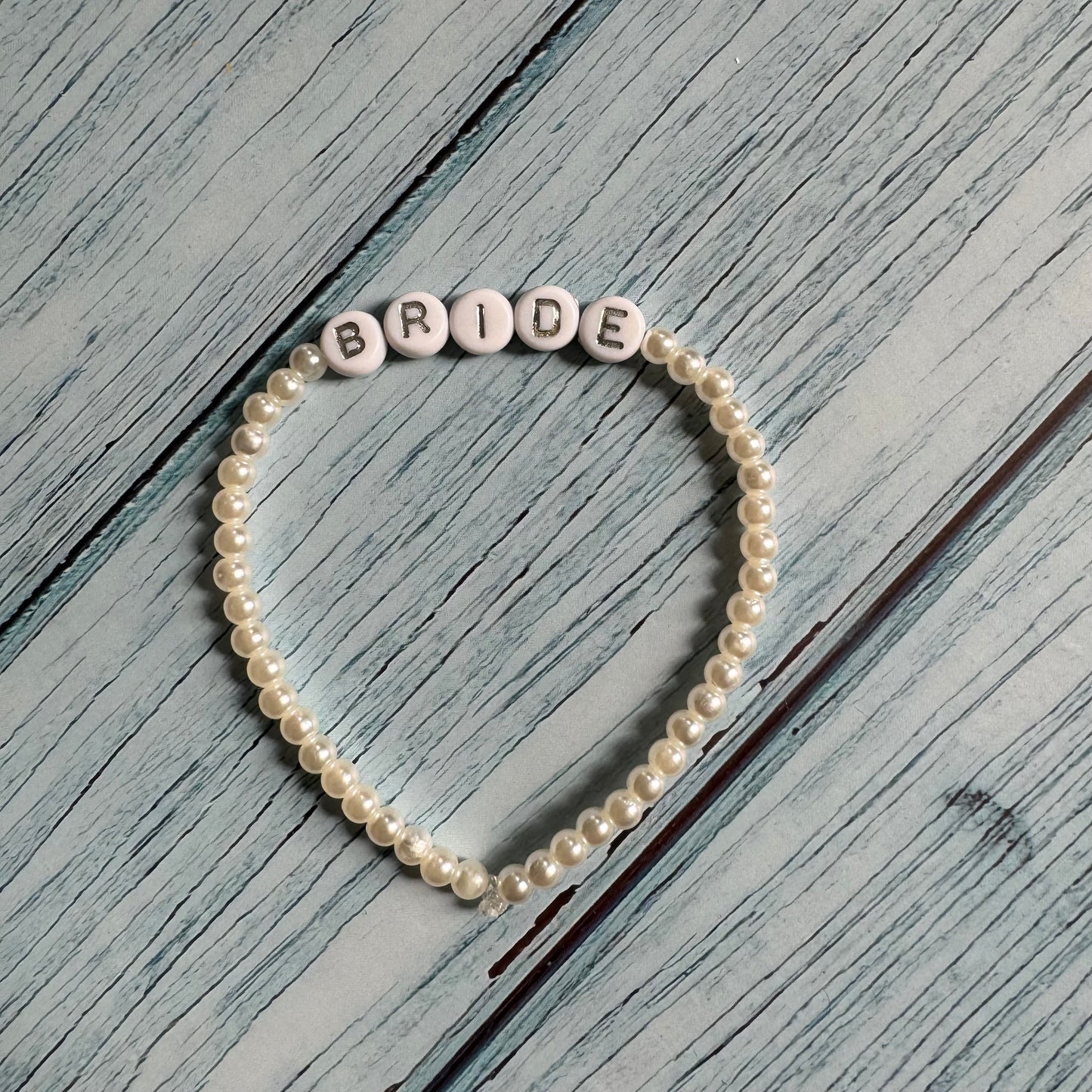 BRIDE Pearl bracelet| perfect gift for her/them wedding day| bachelorette| bridal shower|