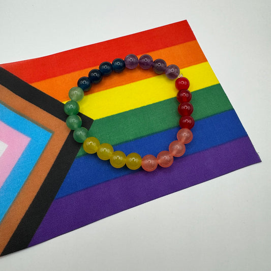 PRIDE Flag Beaded Bracelet| PRIDE Month Awareness| LGBTQIA+ Proud