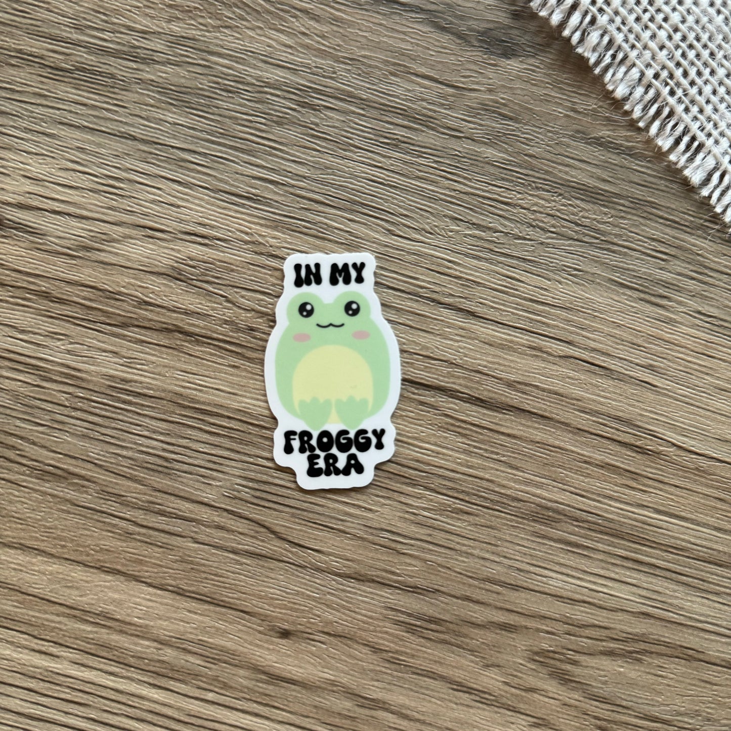 Froggy Era| In my Spring frog kawaii cutesy era| waterproof vinyl sticker| perfect for kindle, water bottle, laptop, iPad & more!